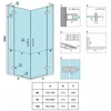 Dušo Kabina Rea Hugo Double Juodas 100x100