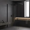 Dušo siena Rea Flexi Transparent / Juodas 120