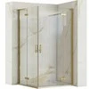 Dviguba dušo kabina REA Hugo 100x100 Brushed Gold