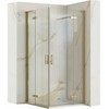 Dviguba dušo kabina REA Hugo 80x90 Brushed Gold