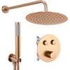 Įleidžiamas dušo komplektas Rea LUNGO COPPER BRUSH BOX