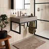 Konglomerato Praustuvas Rea Goya Taupe 60cm + Stovas