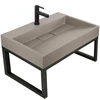 Konglomerato Praustuvas Rea Goya Taupe 70cm + Stovas