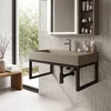 Konglomerato Praustuvas Rea Goya Taupe 70cm + Stovas