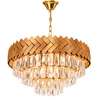Lubinis šviestuvas Toolight Krištolinis Pakabinamas Šviestuvas APP1942-3CP 50cm Gold
