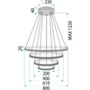 Lubinis šviestuvas Toolight Lampa Wisząca Lhj014-cp4 Juodas