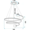 Lubinis šviestuvas Toolight Lhj029-cp Juodas Pakabinamas Šviestuvas