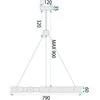 Lubinis šviestuvas Toolight Loop LED pakabinamas lubų šviestuvas APP1549-cp Gold + nuotolinio valdymo pultas