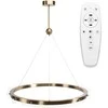 Lubinis šviestuvas Toolight Loop LED pakabinamas lubų šviestuvas APP1549-cp Gold + nuotolinio valdymo pultas