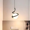 Toolight STIKLO SFEROS SPIRALINIS PAKABINAMAS ŠVIESTUVAS APP1732-1CP Juodas