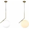 Lubinis šviestuvas Toolight Šviestuvas lubinis stiklo rutulys Baltas/Gold G106-1W Gold Baltas