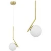Lubinis šviestuvas Toolight Šviestuvas lubinis stiklo rutulys Baltas/Gold G106-1W Gold Baltas