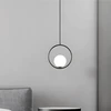 Lubinis šviestuvas Toolight Šviestuvas lubinis stiklo rutulys G110-1W Juodas Baltas