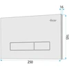 Mygtukas skirtas montuojamam stelažui Rea HD K011A-Q ir Slim 024N Chrome
