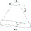 Pakabinamas šviestuvas Toolight PAKABINAMAS LUBŲ ŠVIESTUVAS SWE066-CP 60cm GOLD