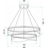 Pakabinamas šviestuvas Toolight PAKABINAMAS LUBŲ ŠVIESTUVAS G146-2CP GOLD