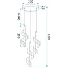 Pakabinamas šviestuvas Toolight PAKABINAMAS LUBINIS LED ŠVIESTUVAS G178-3CP GOLD
