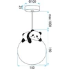 Pakabinamas šviestuvas Toolight Šviestuvas lubinis PANDA G162-1CP