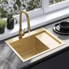Plieninė kriauklė Fin BRUSH GOLD