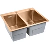 Plieninė kriauklė Toby BRUSH COPPER