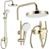 Dušo komplektas REA Bloom Baltas Gold, REA-P9529