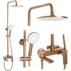 REA AVALON BRUSHED Copper dušo komplektas