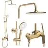 REA AVALON BRUSHED GOLD dušo komplektas