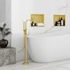 rea bathroom shelf 30x30 auksinis brush