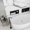 rea bathroom shelf 30x45 matte juodas