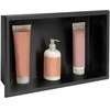 rea bathroom shelf 30x45 matte juodas