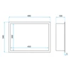 rea bathroom shelf 30x45 steel brush