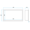 rea bathroom shelf 30x60 auksinis brush