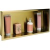 rea bathroom shelf 30x60 auksinis brush