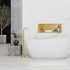 rea bathroom shelf 30x60 auksinis brush
