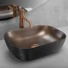 Rea Belinda COPPER BRUSH / Juodas praustuvas ant stalo