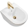 "Rea Carlo Mini Baltas Gold Edge" pakabinamas bidė