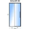 rea Dušo durys SOLAR Juodas MAT 90