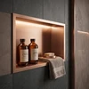 rea Įmontuojama Vonios Lentyna Led 30x45 Copper