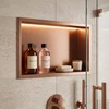 rea Įmontuojama Vonios Lentyna Led 30x45 Copper