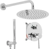 Rea Lungo Diamond Chrome juodas paslėptas dušo rinkinys + DĖŽUTĖ