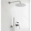 Rea Lungo Diamond Chrome juodas paslėptas dušo rinkinys + DĖŽUTĖ