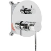 Rea Lungo Diamond Chrome juodas paslėptas dušo rinkinys + DĖŽUTĖ