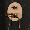 Rea Lungo Diamond Copper juodas paslėptas dušo rinkinys + DĖŽUTĖ