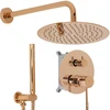 Rea Lungo Diamond Copper juodas paslėptas dušo rinkinys + DĖŽUTĖ
