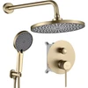 Rea Lungo Stripe Gold juodas paslėptas dušo rinkinys + DĖŽUTĖ
