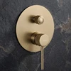 Rea Lungo Stripe Gold juodas paslėptas dušo rinkinys + DĖŽUTĖ