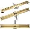 Dušo latakas REA Slim 360 Gold 80 cm, matinis auksas