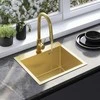 rea Plieninė kriauklė Leo 50 BRUSH GOLD