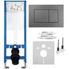 rea Potinkinis WC Rėmo Komplektas Slim 024N su J Titan Mygtuku