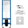 rea Potinkinis WC Rėmo Komplektas Slim 024N su J Satin Mygtuku